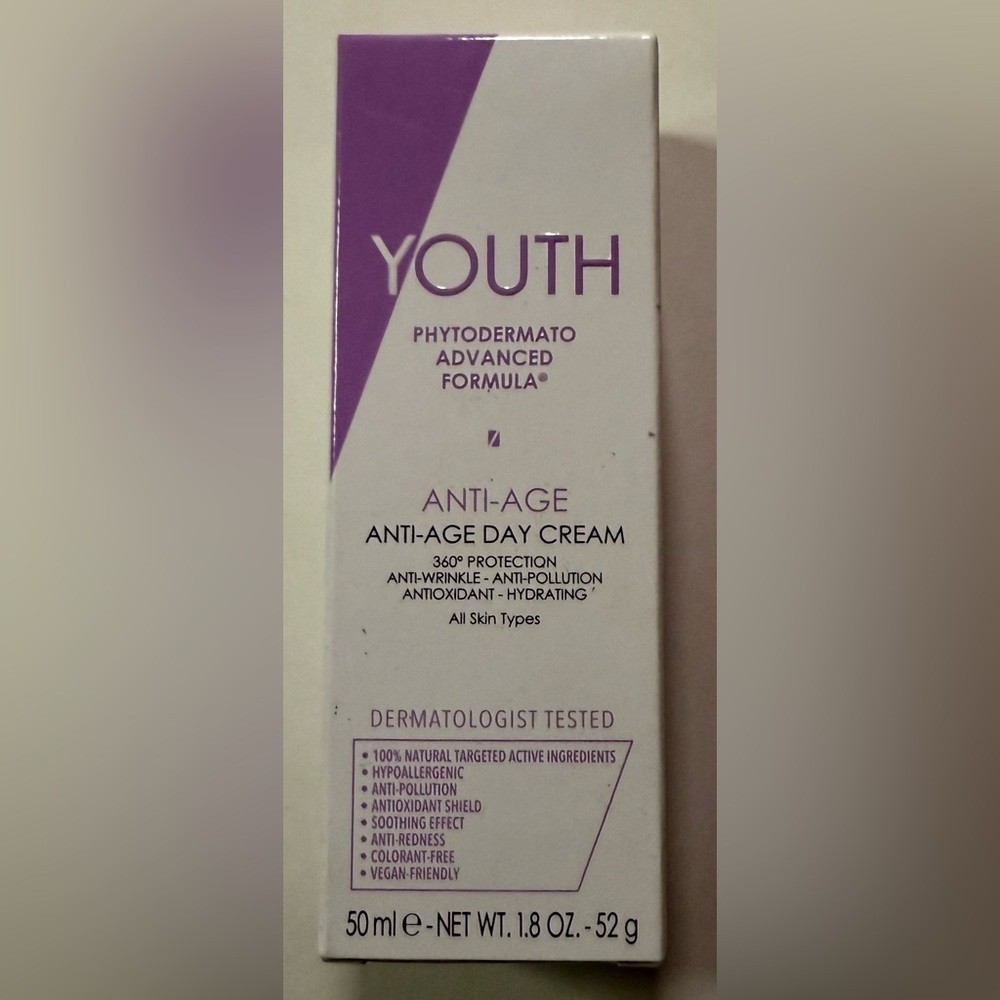 Youth Phytodermato Advanced Formula Anti-Age Day Cream Moisturizer, 1.8 …